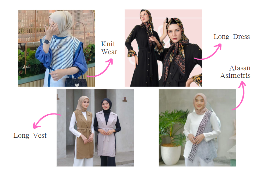 Rekomendasi style muslimah di bulan puasa ramadan 2024. (DARI BERBAGAI SUMBER)