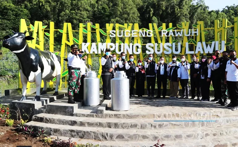 WISATA EDUKASI: Destinasi wisata Magetan Kampung Susu Lawu (KSL) saat soft launching oleh Pemkab Magetan 2020 lalu. (RADAR MADIUN)