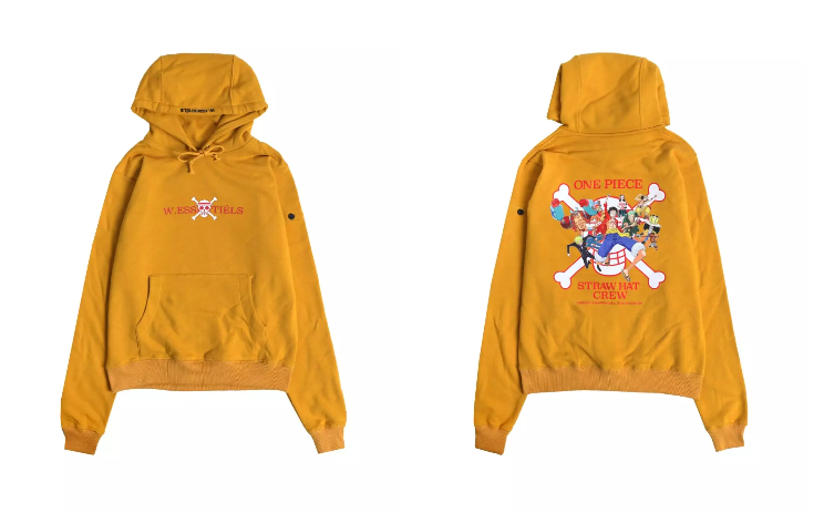 Essentiels One Piece Strawhat Crew Oversize Hoodie Mustard.