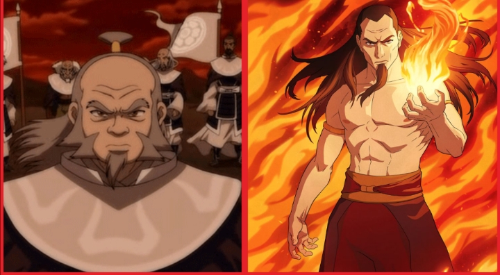 Kolase foto Paman Iroh - Raja Api Ozai