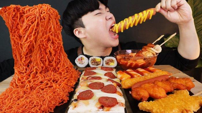 Ilustrasi video mukbang