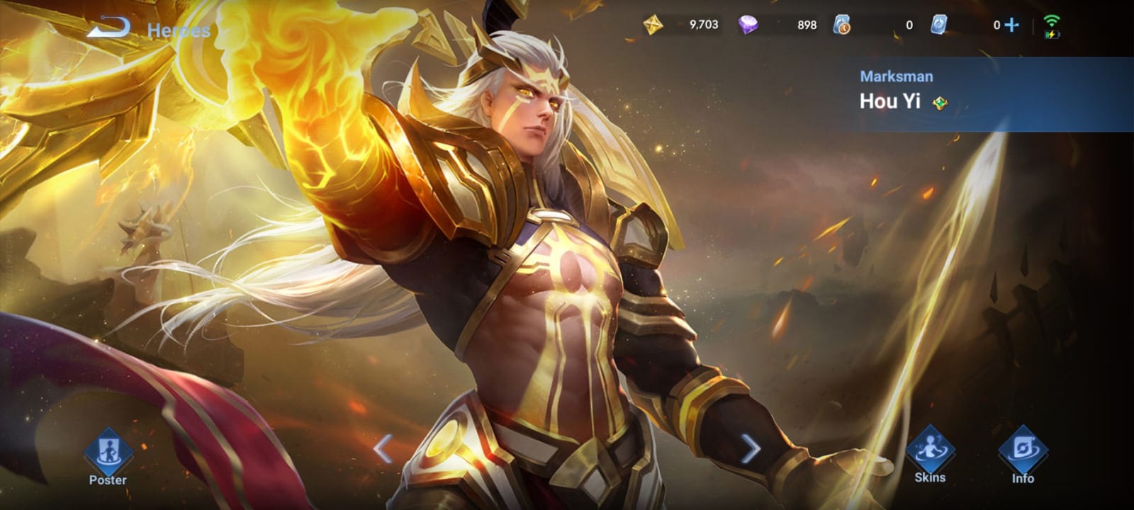 Hero Hou Yi dalam Honor of Kings versi global. (CAPTURE HONOR OF KINGS)