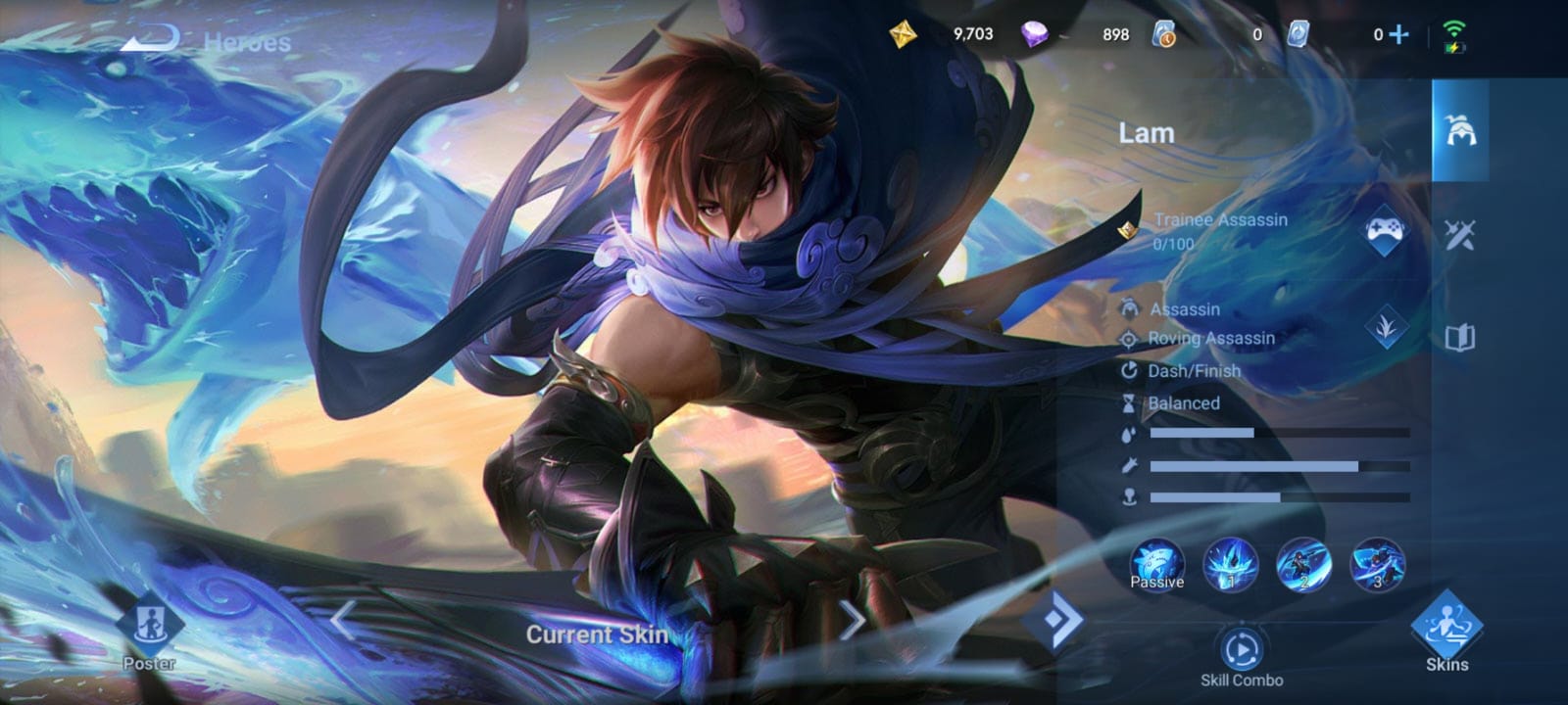 Hero dalam Honor of Kings versi Global season 4. (CAPTURE HONOR OF KINGS)