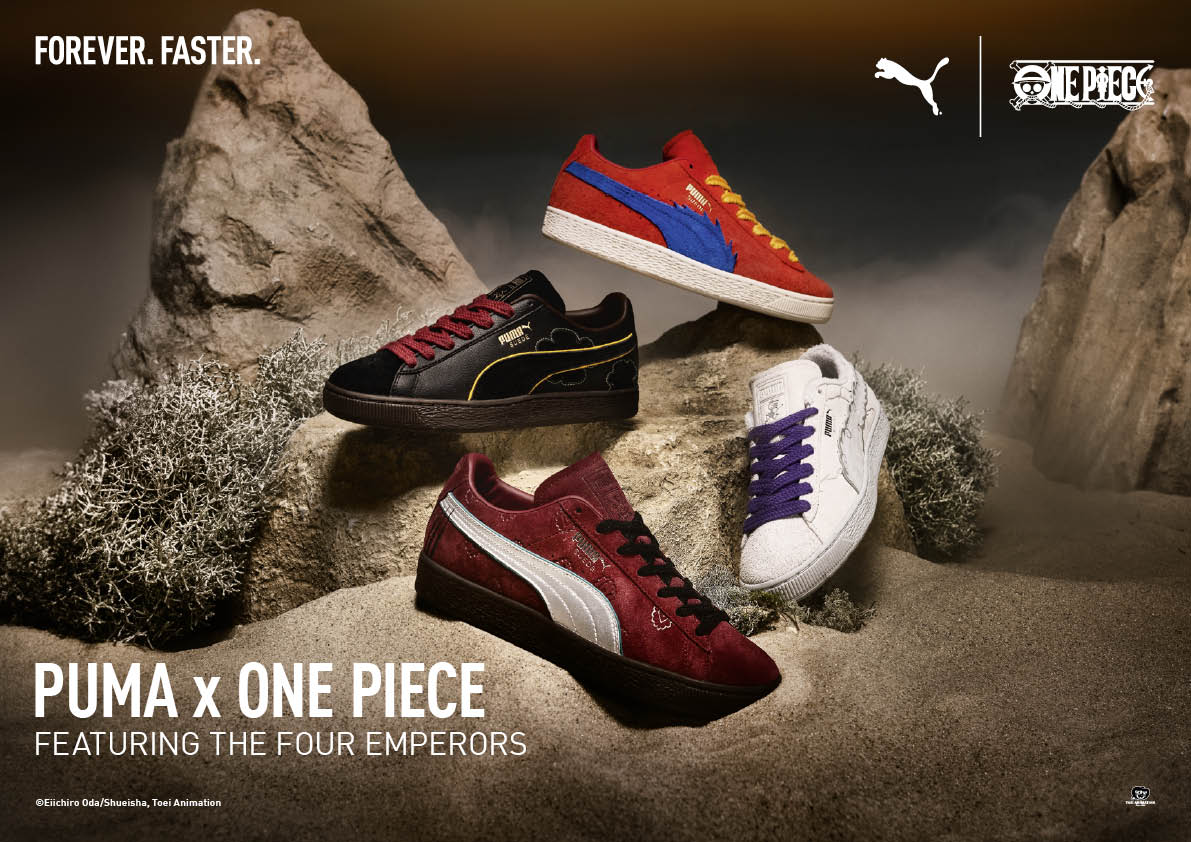 Sepatu Puma x One Piece rilis Sabtu, 23 Maret 2024. (Eiichiro Oda/Shueisha Toei Animation)