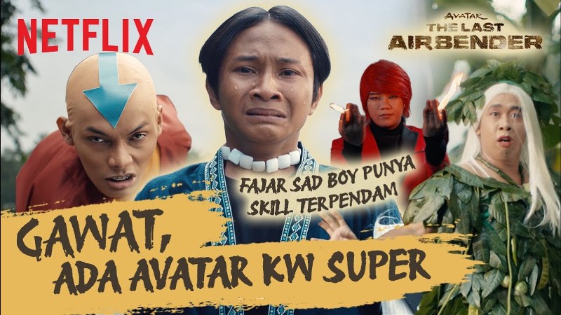 Video parodi Fajar Sadboy, Pesulap Merah, Mimi Peri, dan Ganta sukses mengenalkan serial Avatar: The Last Airbender di Indonesia hingga meledak. (YT NETFLIX INDONESIA)