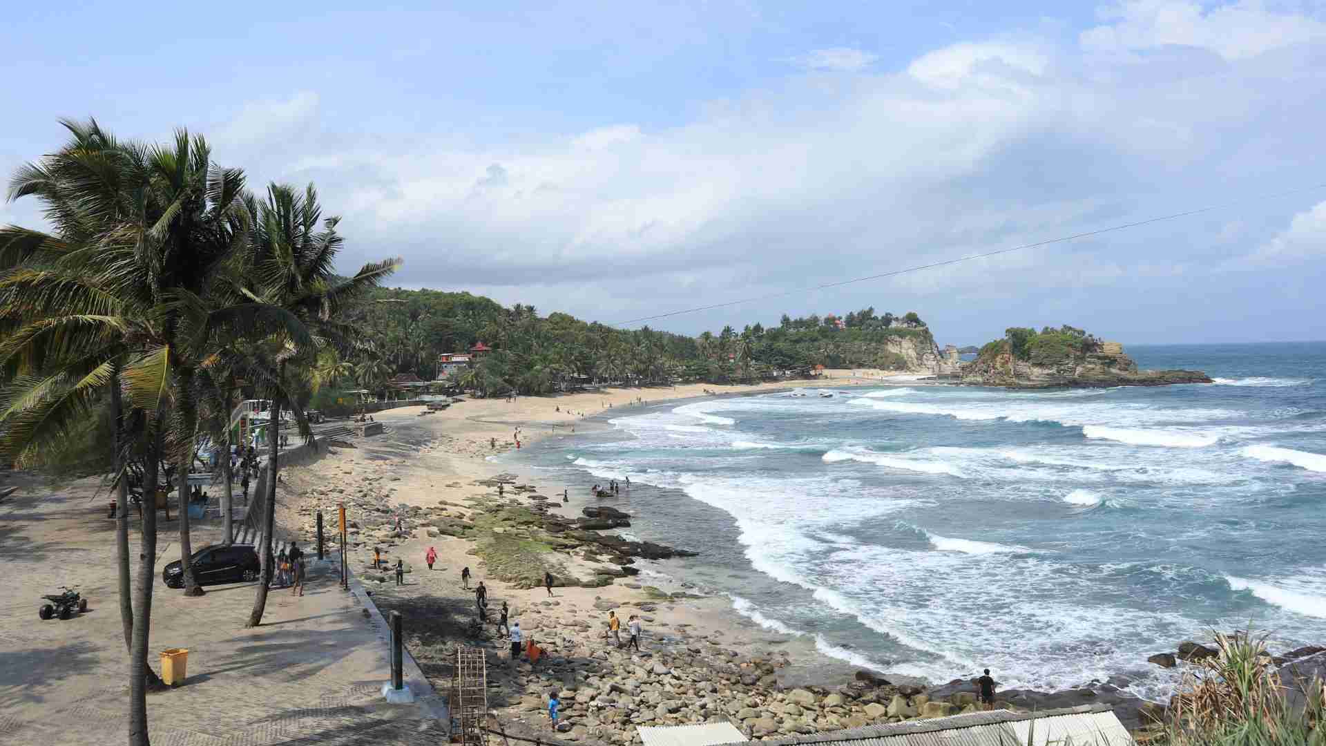 TEMPAT WISATA: destinasi pantai Klayar, diprediksi menjadi kawasan ramai kendaraan saat libur lebaran