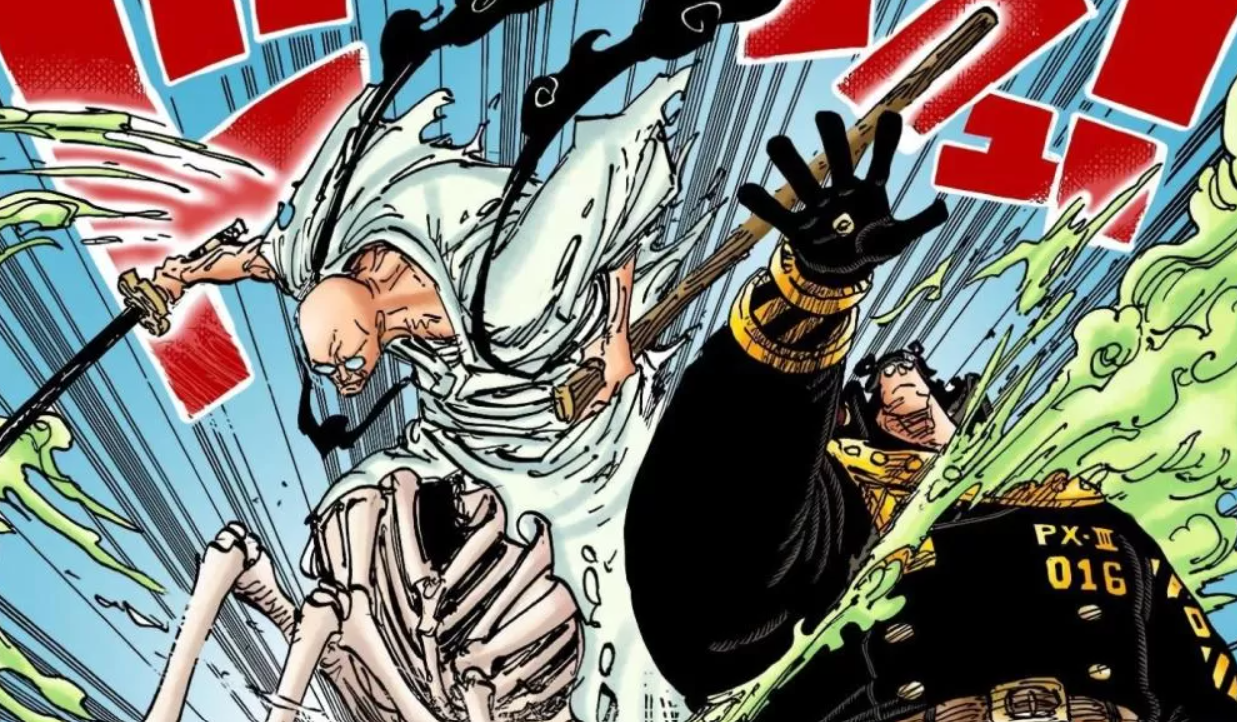 Ethanbaron V Nusjuro, salah satu Gorosei, dalam bentuk hybrid (ONE PIECE WIKI)