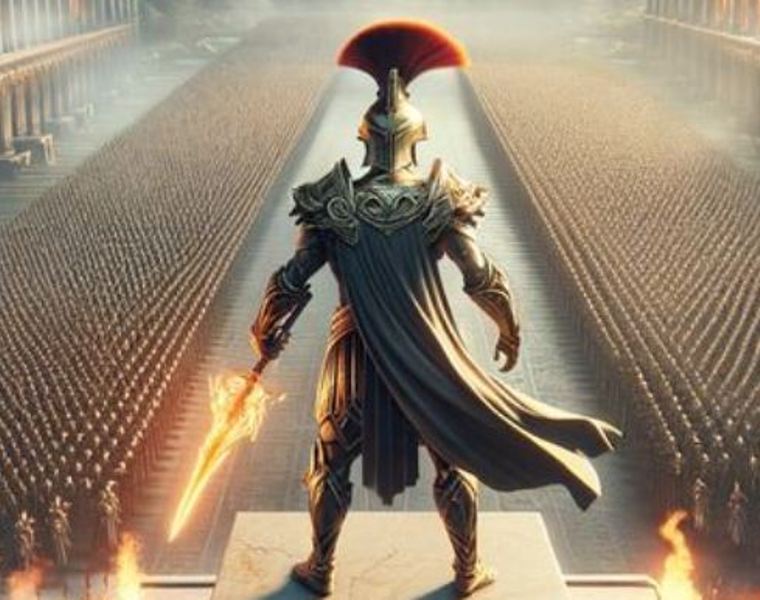 Kuat Sparta muncul dalam cerita meme postingan viral di tiktok, karakter ini merupakan pasukan terakhir melawan Ambatron. (ILUSTRASI PINTEREST)