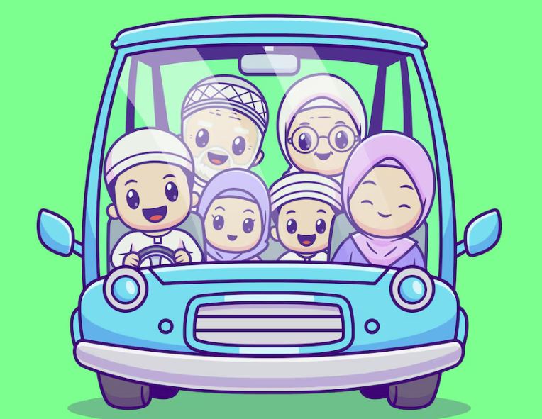 Ilustrasi mudik bareng lansia (freepik.com)