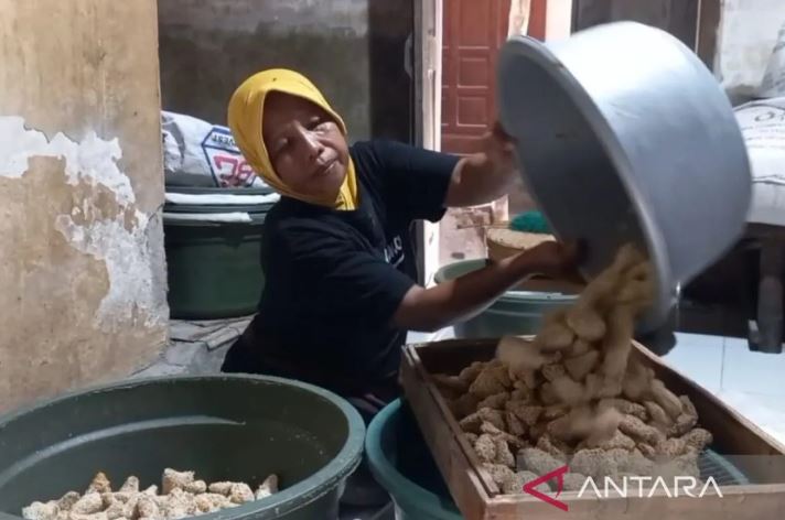 Kue Manco khas Madiun menjadi primadona oleh-oleh Lebaran, Tambakmas, Madiun menjadi salah satu desa sentra kue manco. (LOUIS RIKA/ANTARA)