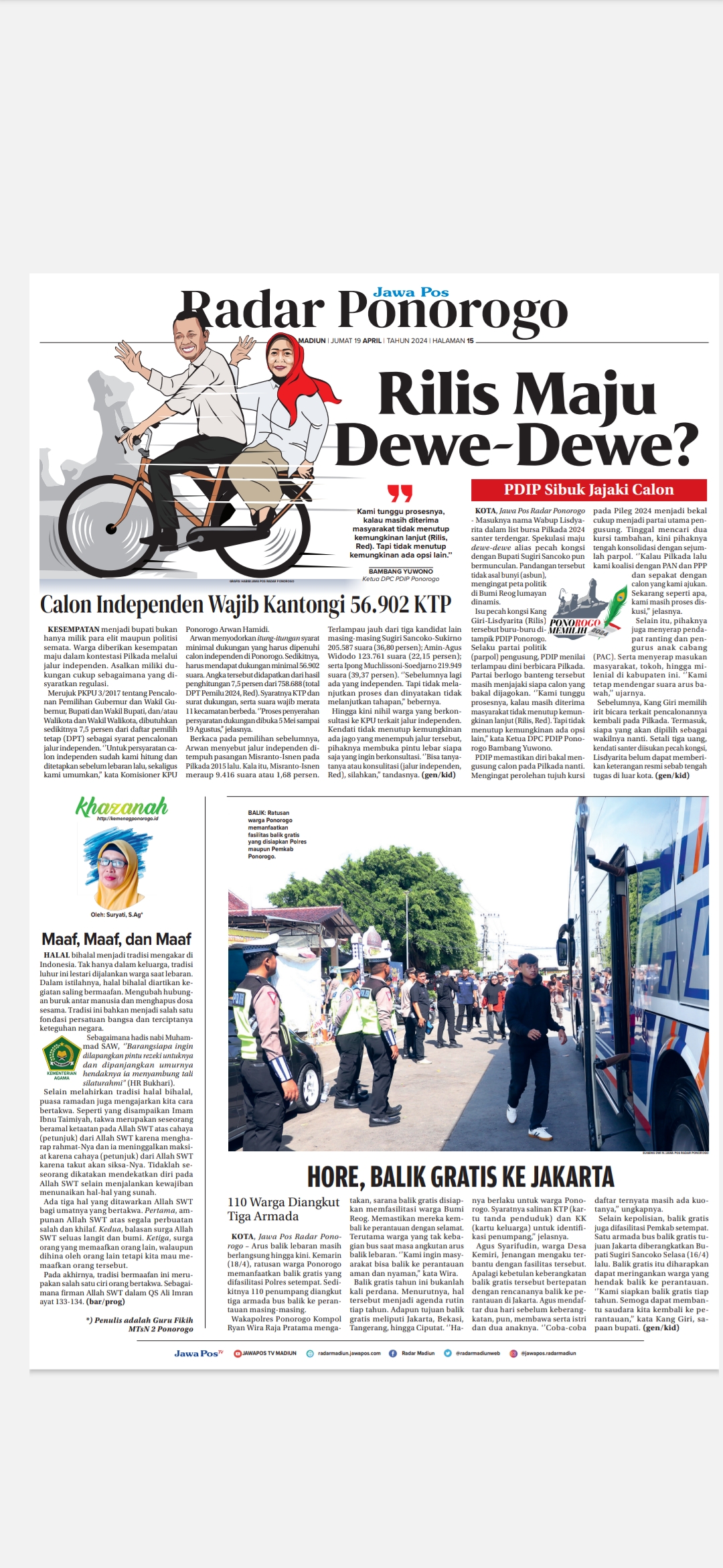 Pilkada Ponorogo 2024. (GRAFIS HABIB/JAWA POS RADAR PONOROGO)