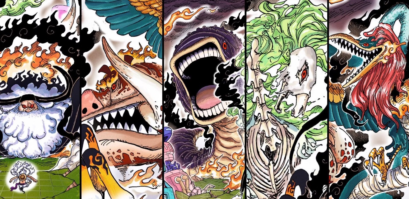 Satu per satu Gorosei memperlihatkan kemampuan dan kekuatannya di cerita One Piece.