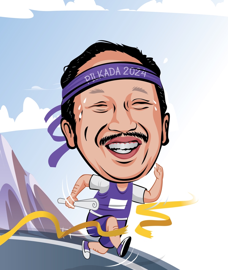 MACUNG: Ipong menyerahkan pendaftaran rekomendasi partai ke PKB, Demokrat dan Nasdem dua hari terakhir.&nbsp;(GRAFIS HABIB/JAWA POS RADAR PONOROGO)