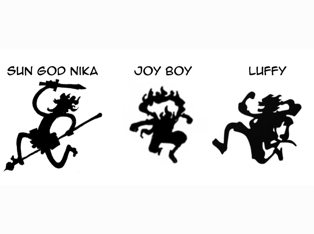 Siluet JoyBoy serupa tapi tak sama dengan Luffy dan Sun God Nika.
