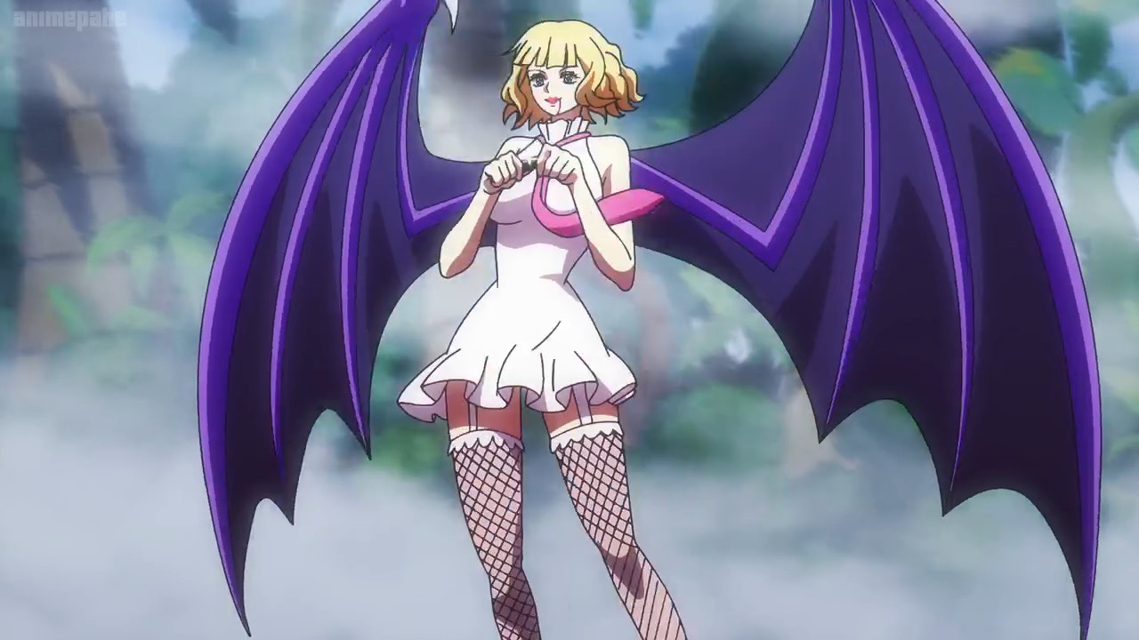 Stussy petarung wanita kuat ciptaan Stella di One Piece yang diduga punya kekuatan Succubus. (Toei Animation)