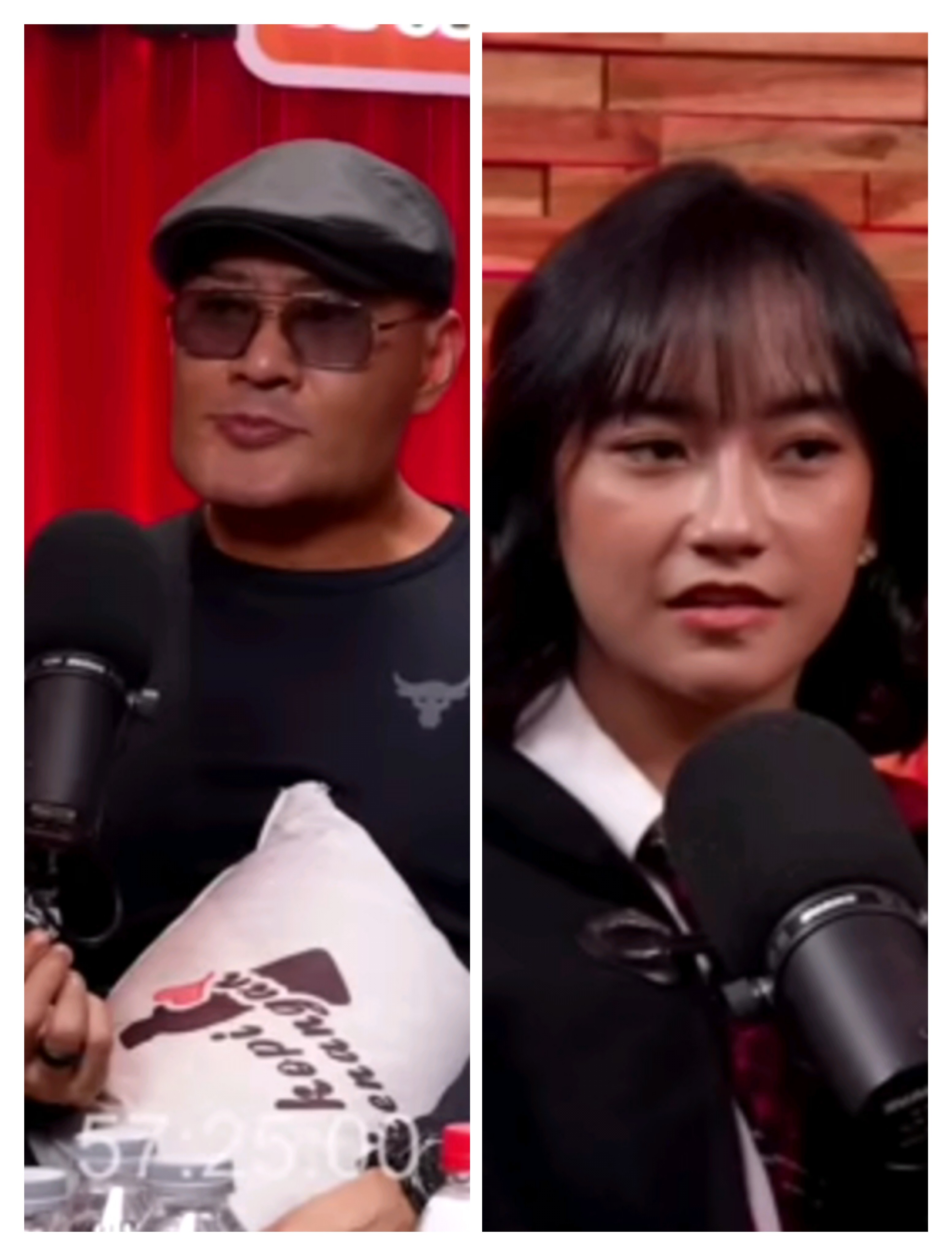 Kolase Foto Deddy Corbuzier - Freya JKT48 (Yt Deddy Corbuzier tangkap layar)