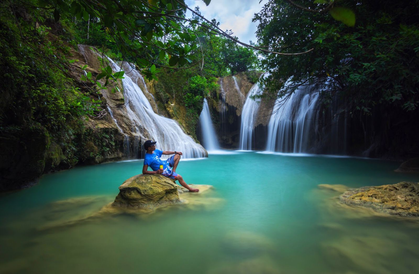 Keindahan Air Terjun Grojogan Dhuwur Pacitan ini membikin decak kagum siapa saja yang berkunjung