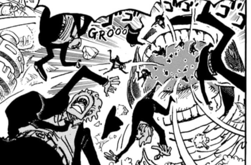Gorosei Ju Peter menelan manusia di cerita One Piece. (Shueisha)