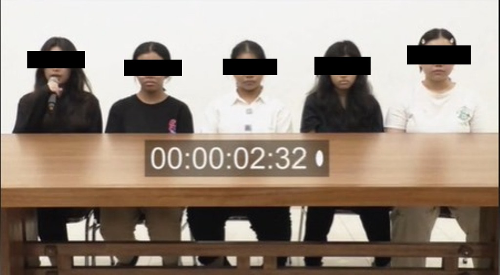 Lima remaja klarifikasi minta maaf usai video viral hina anak Palestina. (TikTok @kabarberitaid)