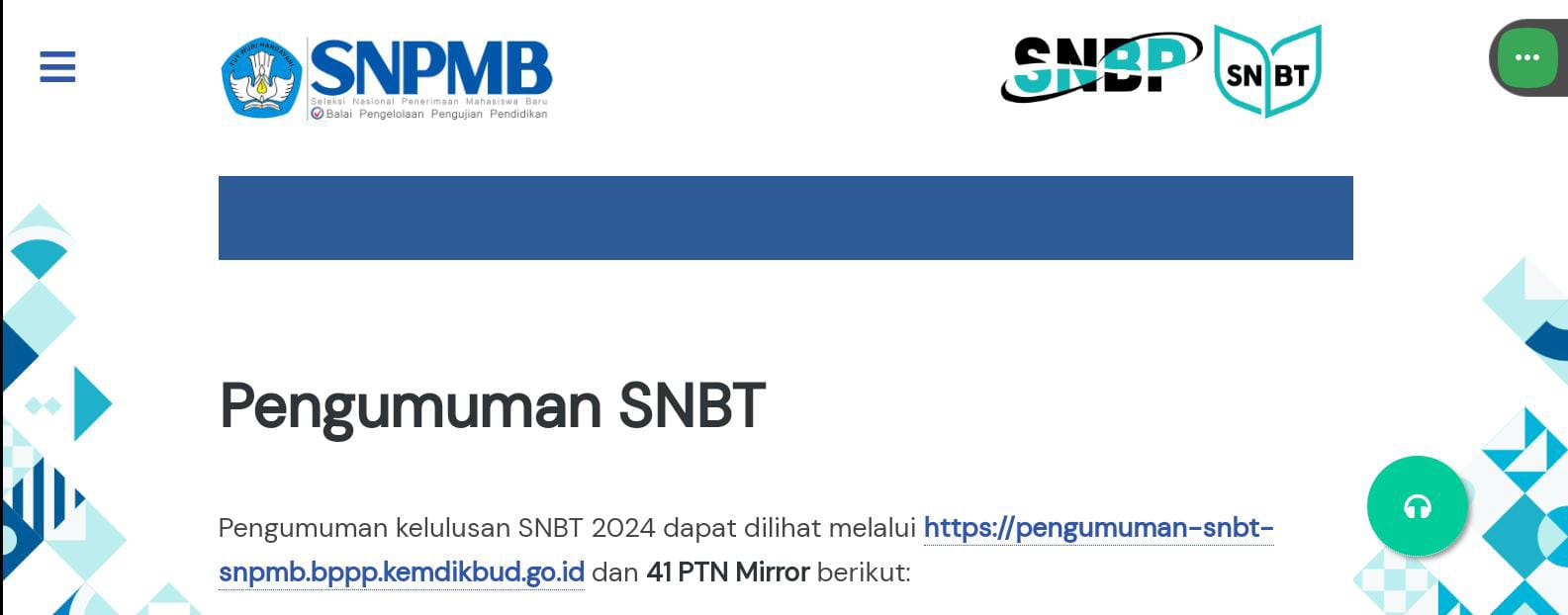 Link Downoad Pengumuman Hasil UTBK SNBT 2024. (bppp Kemdikbud)