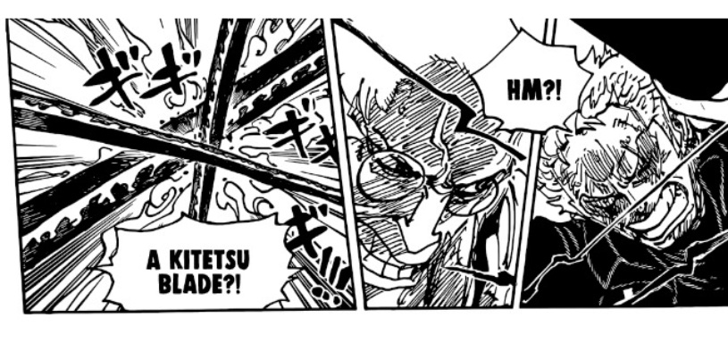 Zoro menggunakan jurus Sukhavati Bliss Rashomong untuk menyerang Gorosei Nusjuro.