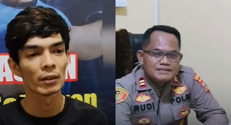 Kolase foto Liga Akbar (kiri) - Iptu Rudiana, ayah Eki (kanan)