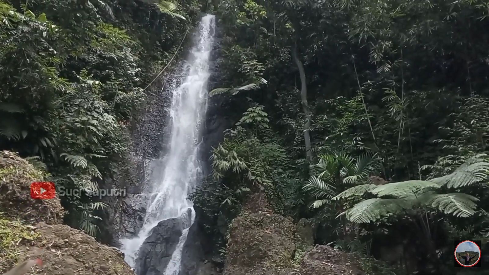 Air Terjun Grojogan Jurang Jero Karanganyar (Capture YT Suci Saputri)