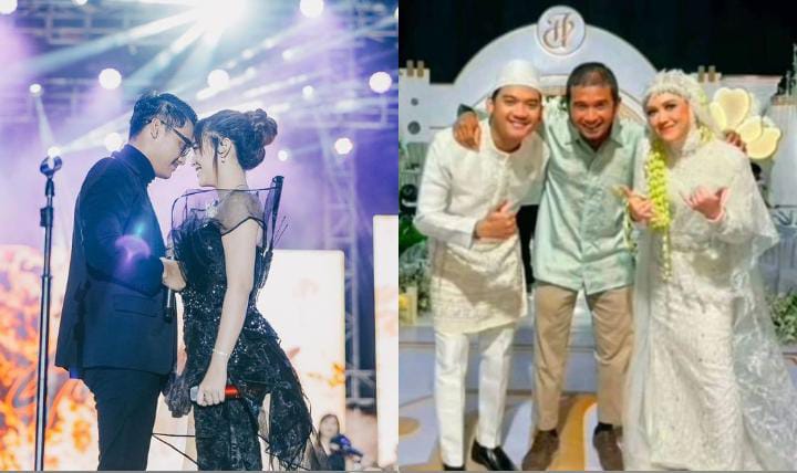 Pernikahan privat ala Happy Asmara dan Gilga Sahid. (KOLASE Ig @gilgasahidh & tiktok)