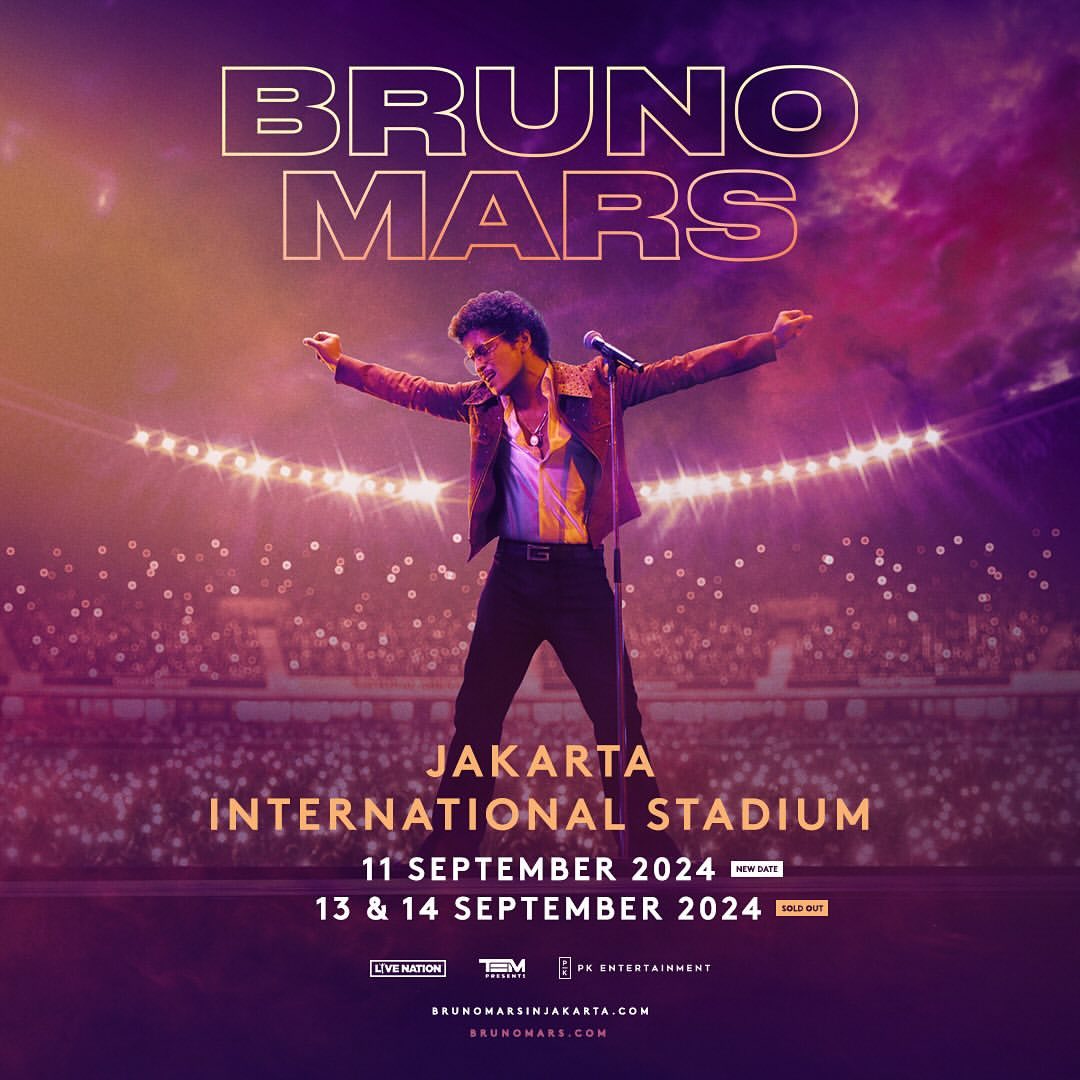 Syarat dan ketentuan nonton Bruno Mars di Jakarta.  (Instagram @pkentertaiment.id)