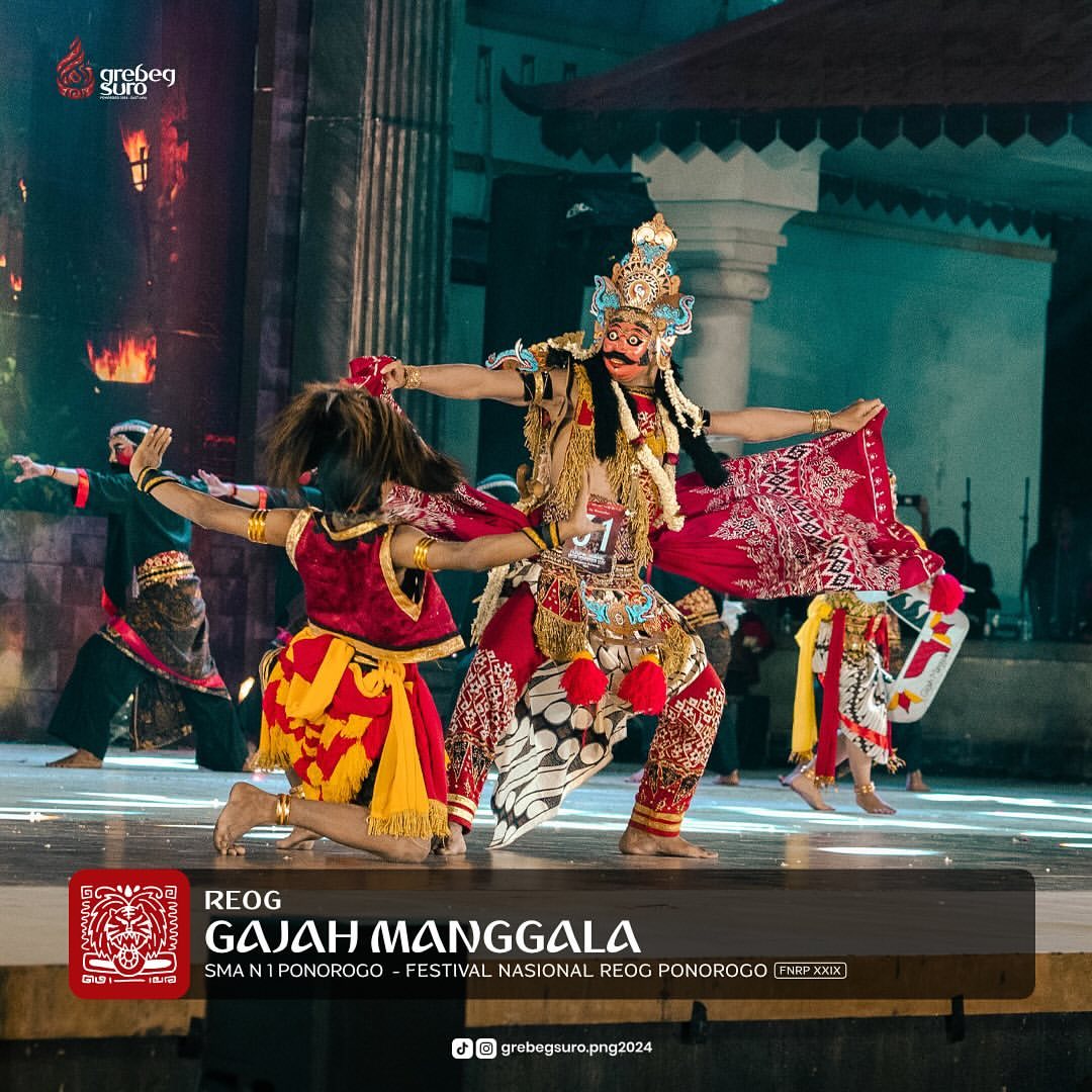 Gajah Manggala Singkirkan Juara Bertahan Reog Brawijaya di FNRP XXIX 2024 (Instagram @grebegsuro.png2024)