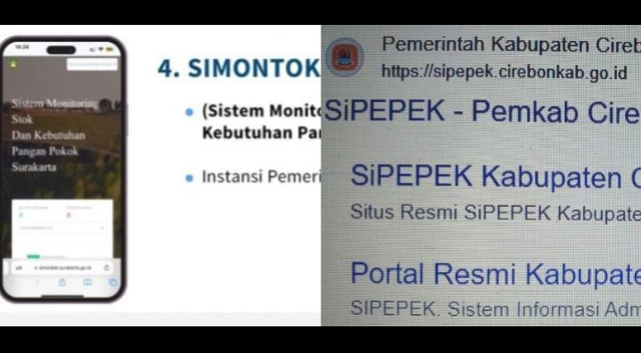 Nama-nama nyleneh aplikasi layanan publik seperti SiPEPEK, SiMONTOK, dan iPubers viral di media sosial. (kolase screensot laman website SiPepek & SiMontok)