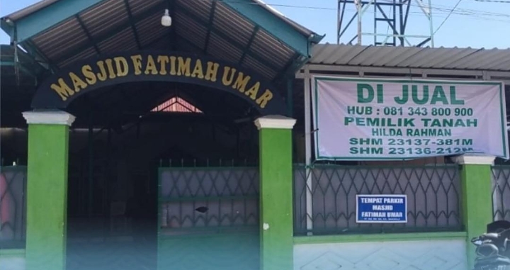 Penampakan Masjid Fatimah Umar, Makassar dijual seharga Rp 2,5 Milliar, warga berharap tetap difungsikan untuk ibadah.