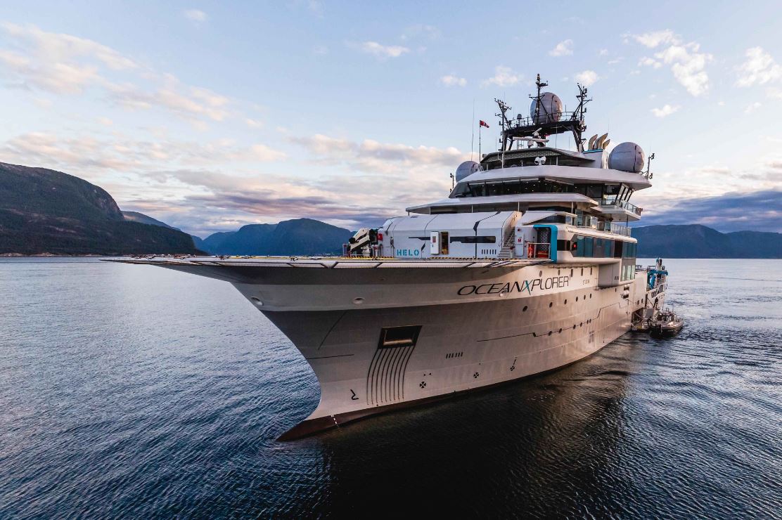 Penampakan kapal Riset OceanXplorer yang dikirim Kemenko Marves dan BRIN Indonesia misi eksplorasi &ldquo;Indonesia Mission 2024&rdquo;. (KEMENKO MARVES)