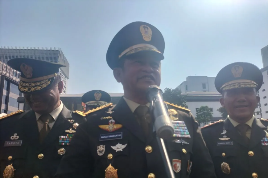 KSAD Jenderal TNI Maruli Simanjuntak di Mabesad, Jakarta Pusat, Selasa (16/7).