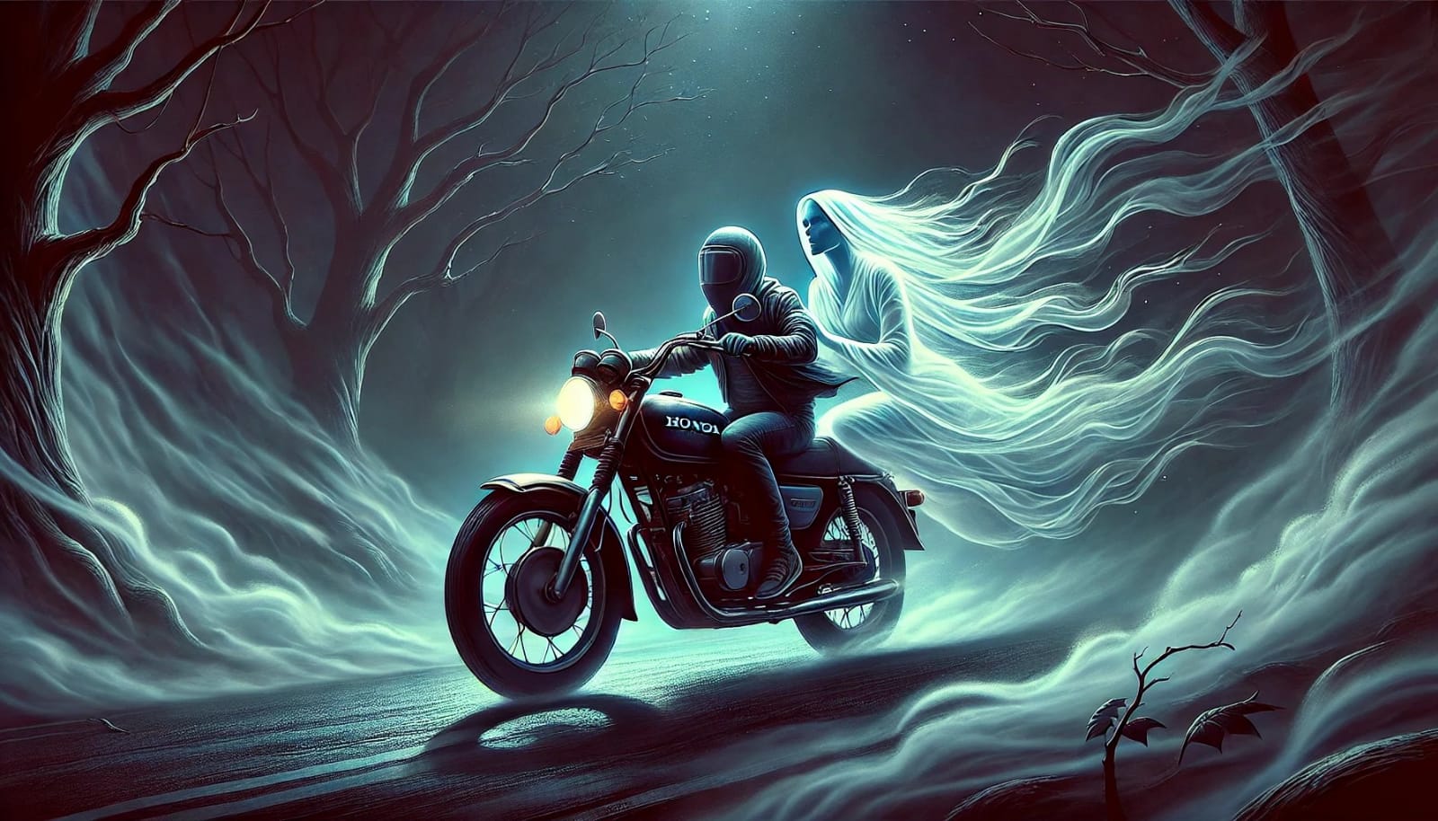 Ilustrasi cerita misteri Jalan Pintas Sarangan (AI GENERATED/CHAT GPT)