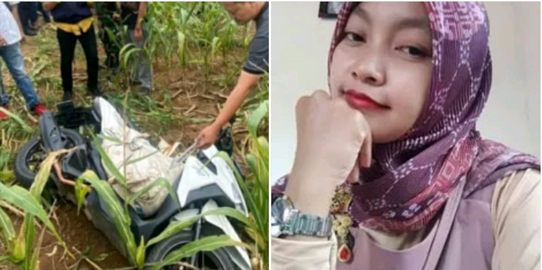 Polisi ungkap fakta baru kasus kematian tragis Riyas Nuraini, pedagang online, kader fatayat NU tewas terbungkus karung di Lampung Timur. (KOLASE ISTIMEWA)