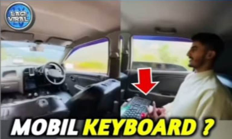 Viral video pria India modifikasi mobil keybord. (Ig @lagiviral)