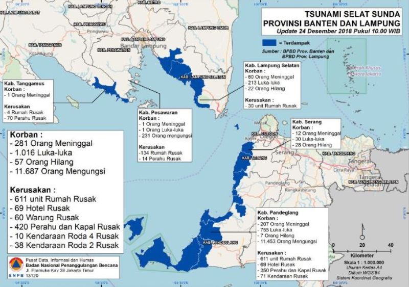 Potensi gempa megathrust Selat Sunda. (FOTO ILUSTRASI TSUNAMI SELAT SUNDA 2018/WIKIPEDIA)