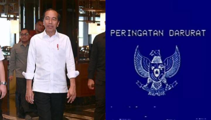 Presiden Jokowi beri respon mengejutkan ditengah polemik rakyat menyerukan &ldquo;Peringatan Darurat&rdquo;. (kolase Instagram)