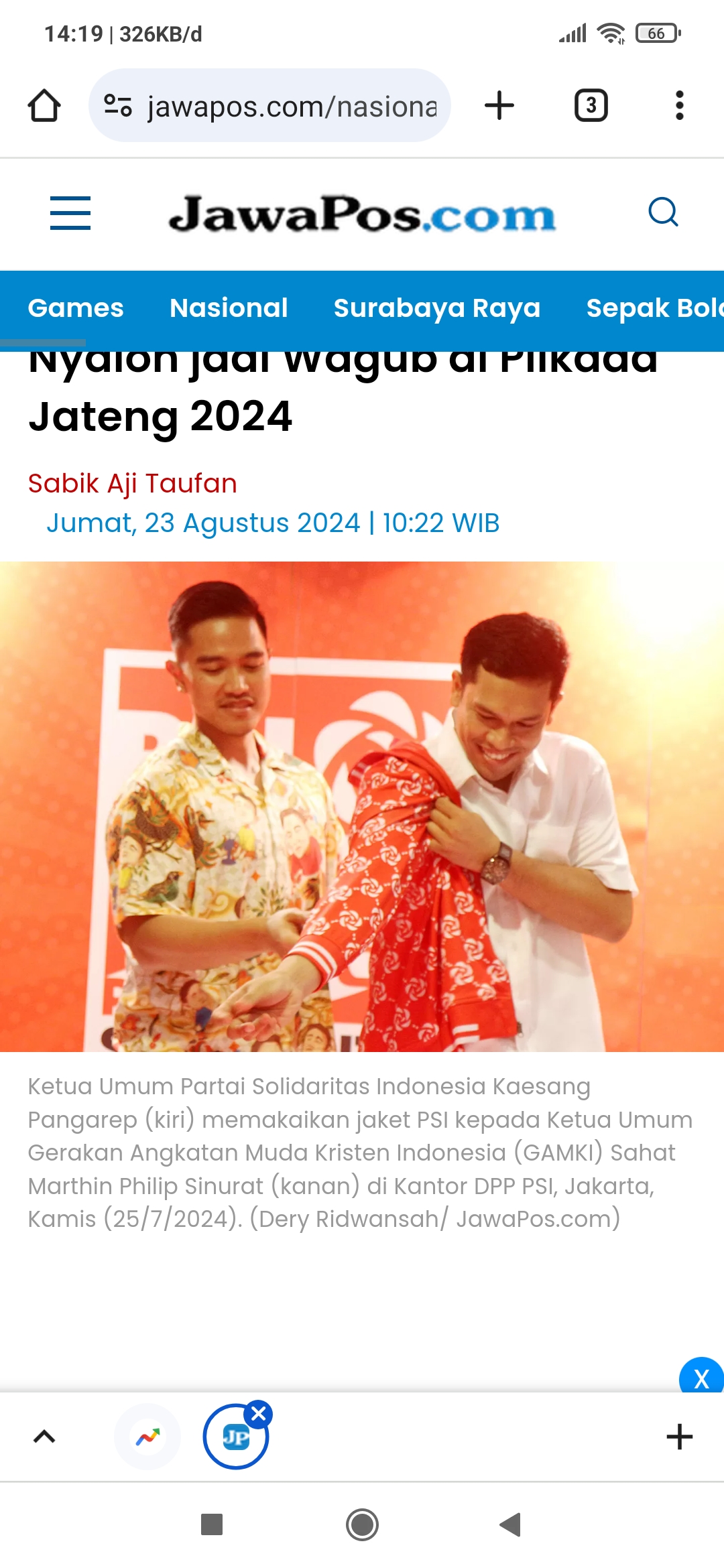 Kaesang Pangarep. (JAWA POS)