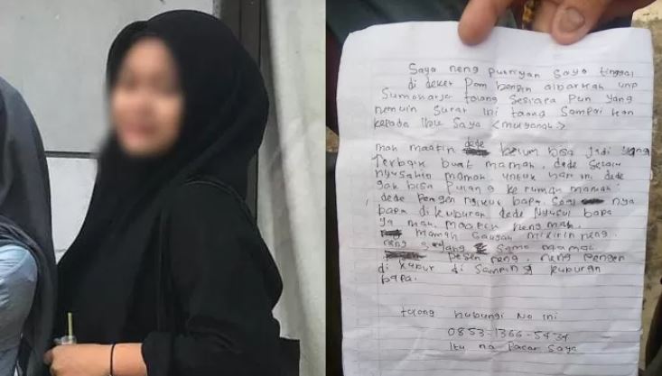 Isi surat lengkap wasiat siswi SMP yang lindaskan diri  ke kereta api. (X)