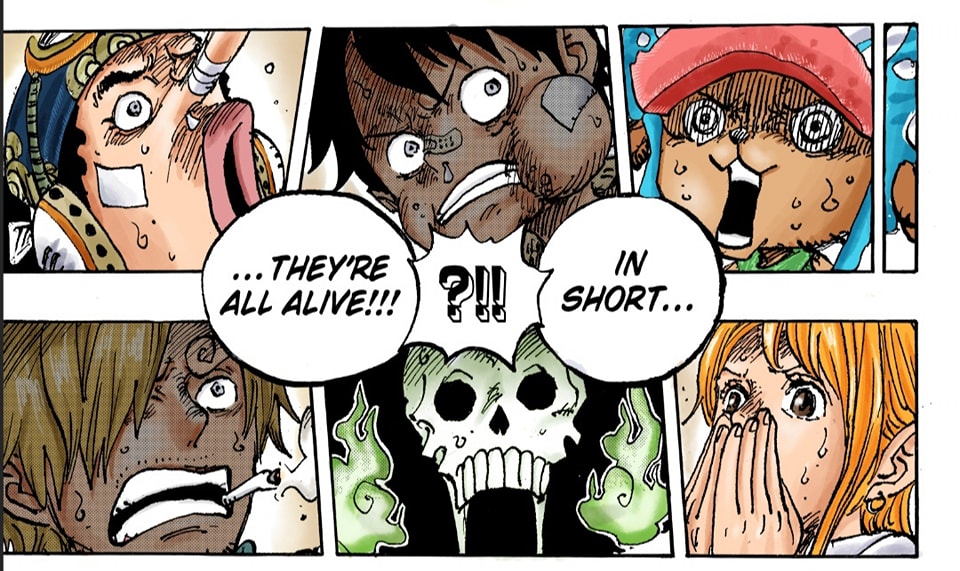 Spoiler One Piece 1125 dari leakers tentang preview misteri wajah meleleh.