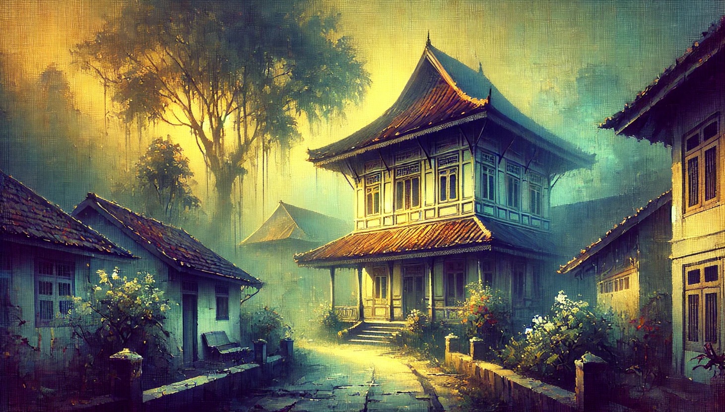 Ilustrasi cerita misteri Pemuda Kaki Lawu (AI GENERATED/CHAT GPT)