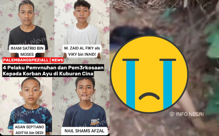 Ngeri! 4 Anak Laki-laki Bunuh dan Lecehkan Siswi SMP di Palembang