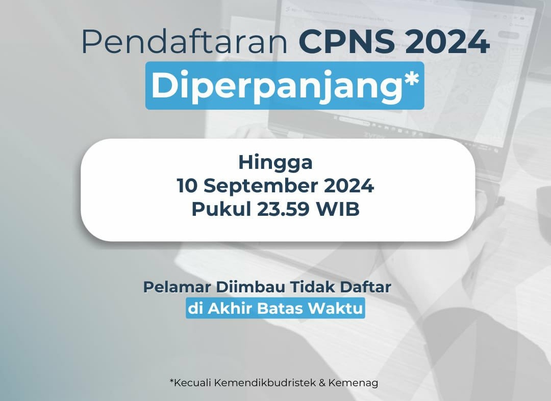 Jadwal seleksi pendaftaran CPNS 2024 diperpanjang. (BKN)