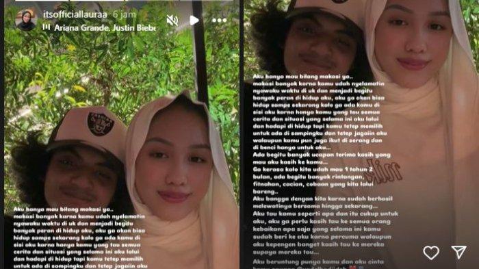 : Postingan putri sulung Nikita Mirzani, Lolly  menggemparkan jagad publik usai diduga ada benih cinta yang tumbuh kembali bersama mantan kekasih, Vadel. (Instagram @itsofficiallauraa)