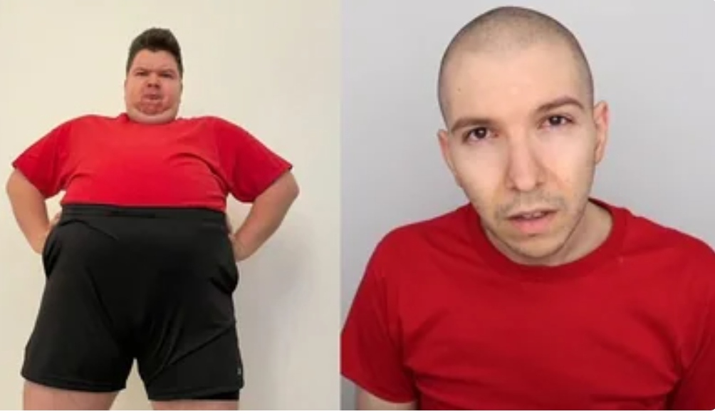 Perubahan berar badan YouTuber Nikocado Avocado. (HINDUSTAN TIME)