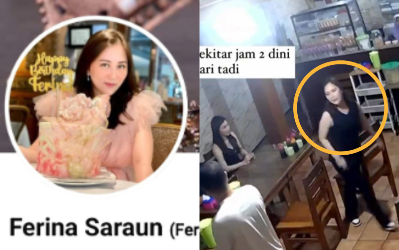 Ferina Saraun Wanita yang Viral Banting Wadah Sambal di Warung Makan