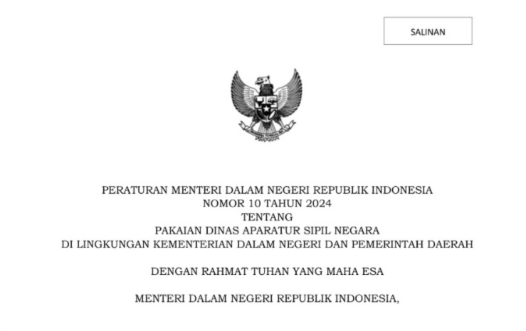 Aturan ASN dan PPPK untuk pakaian dinas mulai di tetapkan sejak 20 Agustus 2024 (Istimewa)