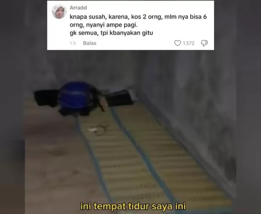 Viral video tiktok susah cari kos di Bali. (CAPTURE TIKTOK)